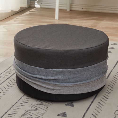 Pouf Repose-pieds Plat Tissu Mobilier Vintage 25x45x45