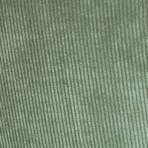 Fauteuil En Velours Côtelé Vert Et Cannage Naturel - Tim