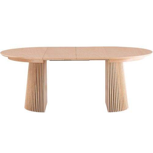 Table à Manger Ronde Extensible En Bois 4 à 8 Personnes - 120/200 Cm - Ada