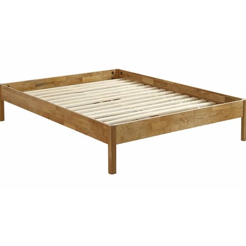 Lit Adulte 140x190 Cm En Chêne Massif - Aina