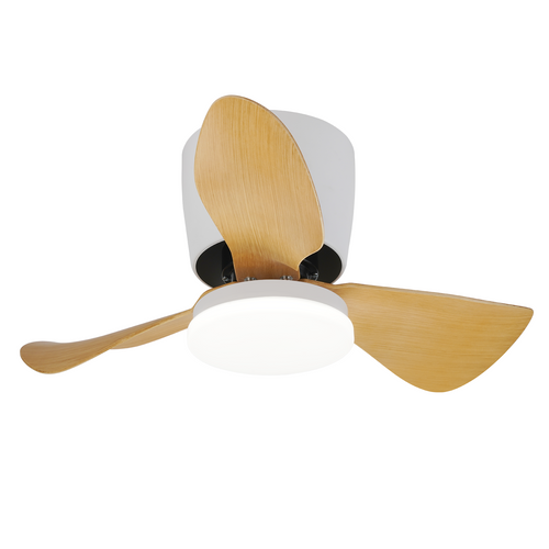 Ventilateur Plafond LED 70cm - 6 Vitesses 23w Dimmable Télécommande Silencieux Été/hiver