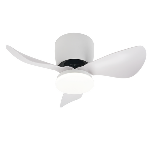 ZMH Ventilateur Plafond LED 70cm - 23W Blanc Dimmable Télécommande 6 Vitesses Été/Hiver