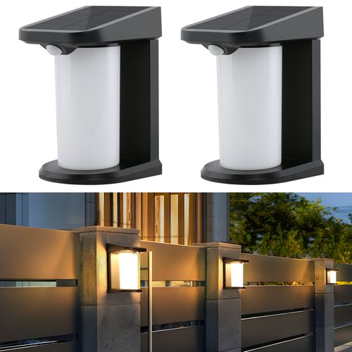 Luminaire Mural Solaire Lot De 2 Extérieures Étanche Lumière LED Blanc Chaud 3000k