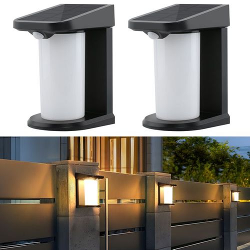 Luminaire Mural Solaire Lot De 2 Extérieures Étanche Lumière LED Blanc Chaud 3000k