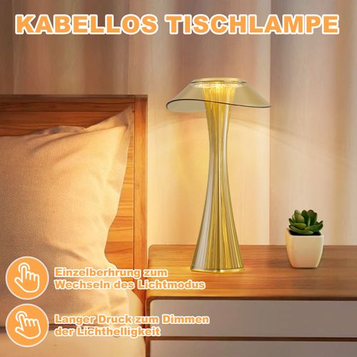 LED Lampe De Table Touch Dimmable 3000k-4000k-6500k Blanc Pour Chambre Salon