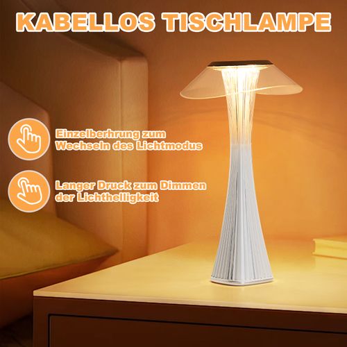 LED Lampe De Table Touch Dimmable 3000-6500k Blanc Pour Chambre à Coucher Salon