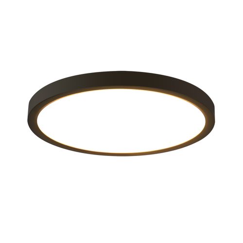 Plafonnier LED - Noir 15w Lampe De Salle De Bain Éclairage De Plafond Rond  Ip44 Ø17cm