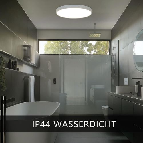 Plafonnier LED Plat Blanc 17 W Pour Salon, Salle De Bain, Étanche Ip44