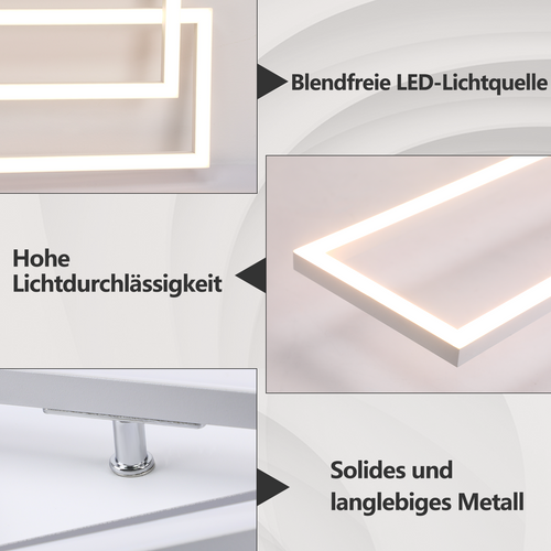 Plafonnier LED De Salon Dimmable 36W Plafonnier Moderne Avec Télécommande