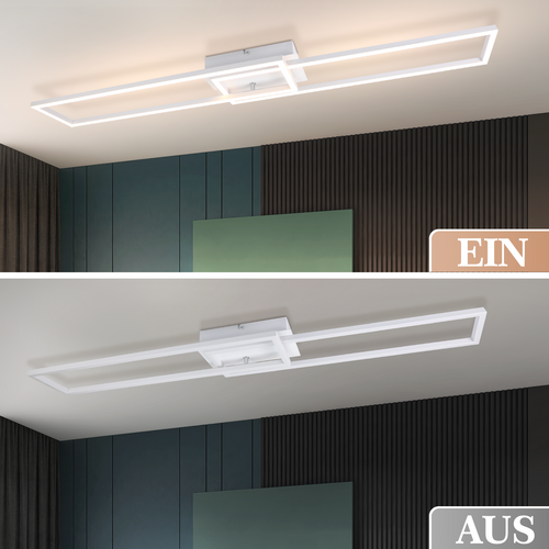 Plafonnier LED De Salon Dimmable 36W Plafonnier Moderne Avec Télécommande