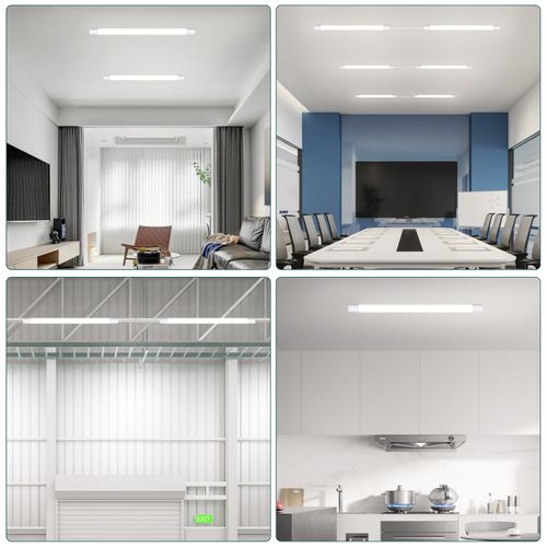 Plafonnier LED Tube 90cm 24w Ip65 Plafonnier 5000k Pour Salon Garage--4 Pièces