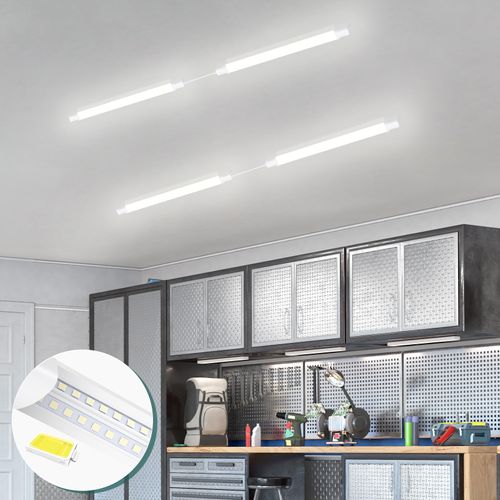 Plafonnier LED Tube 90cm 24w Ip65 Plafonnier 5000k Pour Salon Garage--4 Pièces