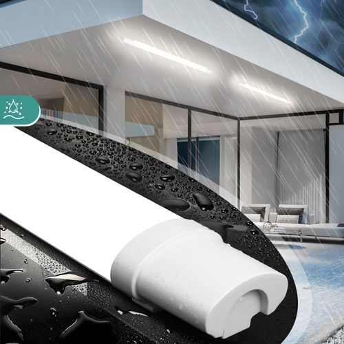 Plafonnier LED Tube 90cm 24w Ip65 Plafonnier 5000k Pour Salon Garage-2  Pièces