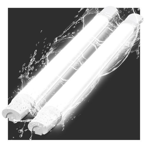 Plafonnier LED Tube 90cm 24w Ip65 Plafonnier 5000k Pour Salon Garage-2  Pièces