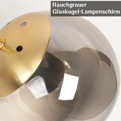 Plafonnier En Verre Pour Couloir : Plafonnier Vintage E27 Pour Couloir En Boule Dorée