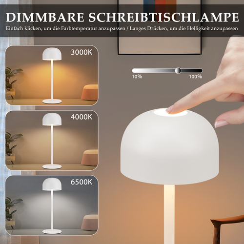 Lot De 2 Lampes à Poser De Table LED Sans Fil - Lampe Intensité Variable Avec 3 Températures