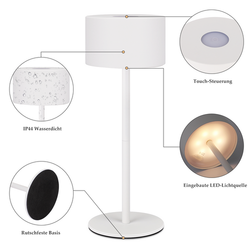 Lot De 2 Lampes De Table Tactile à Intensité Variable Avec 3 Température