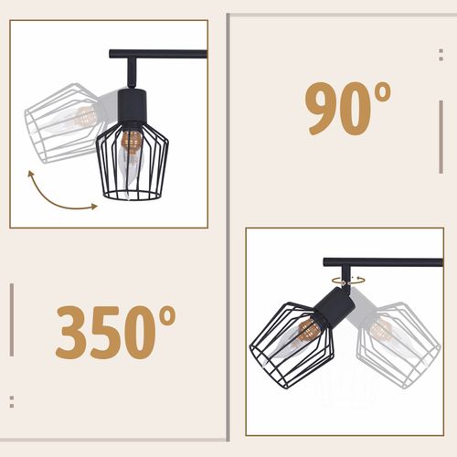 Spot De Plafond Salon 3 Flammes Vintage E14 Spot Pivotant 90°