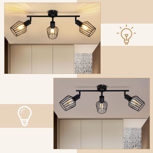 Spot De Plafond Salon 3 Flammes Vintage E14 Spot Pivotant 90°