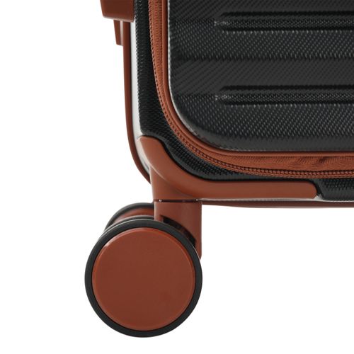 Set De Valises 3 Pièces Abs Poignée Télescopique Conception Ouverture Frontale Porte Boissons Noir