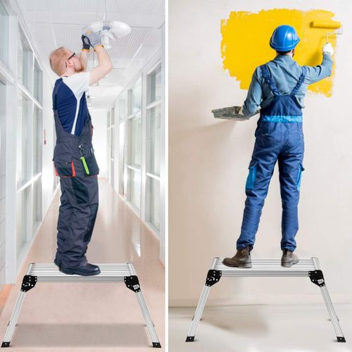 Escabeau Pliable Avec Surface Antidérapante Et Coussins, Capacité De 150 Kg