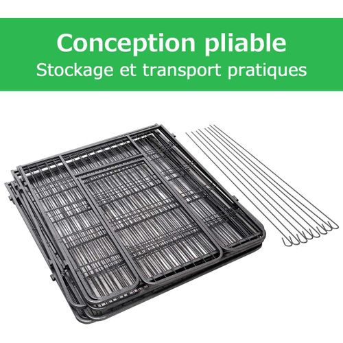 Parc Pour Animaux En Métal Pliable à 8 Panneaux, Enclos D'exercice Pour Chiots