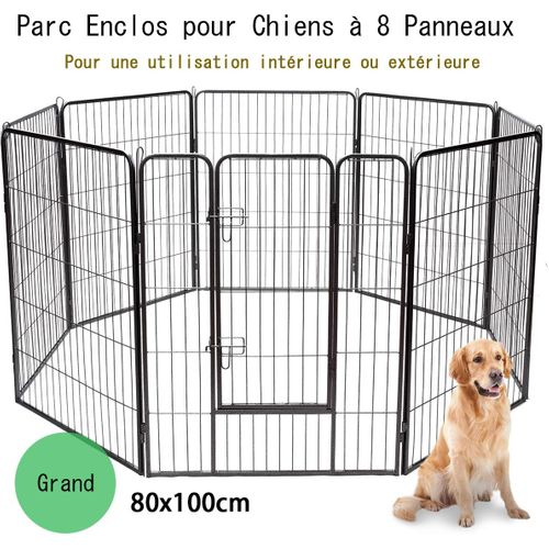 Parc Pour Animaux En Métal Pliable à 8 Panneaux, Enclos D'exercice Pour Chiots
