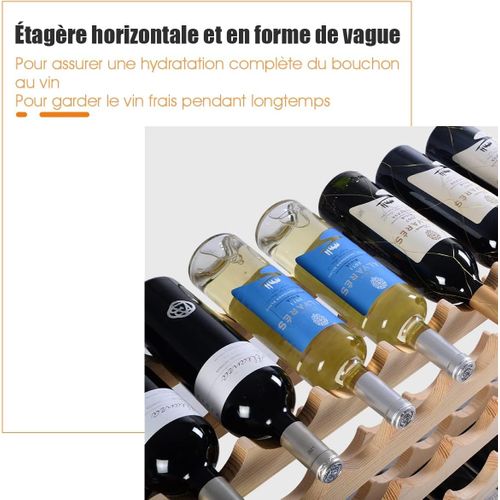 Casier à Bouteilles Pour 72 Bouteilles, Bois De Pin, Porte-bouteilles à 6 Niveaux, Naturel