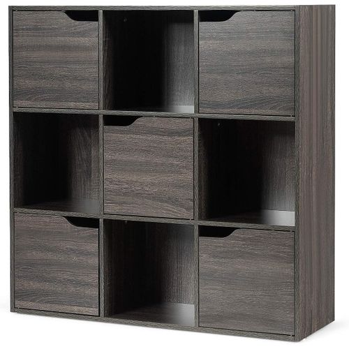 Bibliothèque De Rangement, Etagère De Rangement, Cube De Rangement 5 Avec Portes 90 X 29 X 90 Cm