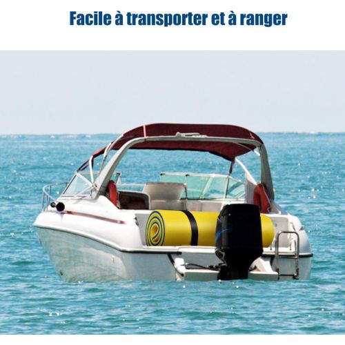 Tapis Flottant En Mousse Xpe 210 X 66cm Résistant à La Déchirure 3 Couches Jaune+bleu