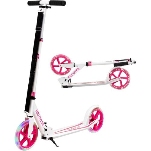 Trottinette De Sport Avec Plateau En Aluminium,Poignée Ajustable,Trottinette Durable Et Pliante,Rose