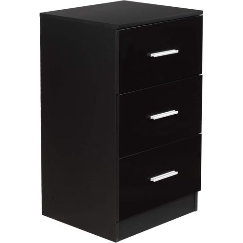 Caisson De Bureau Meuble De Rangement Avec 3 Tiroirs Pour Lettre,dossiers Et Documents Noir