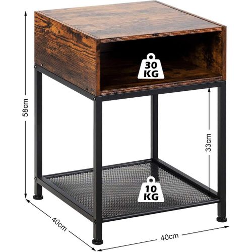 Table De Chevet Table De Nuit De Style Industriel