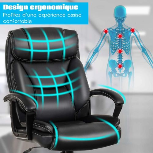 Chaise De Bureau Ergonomique Réglable En Hauteur Par Levier De Levage