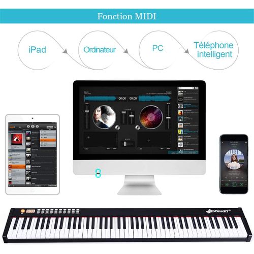 Clavier De Piano Numérique à 88 Touches Pour Enfants Avec Fonction Mid