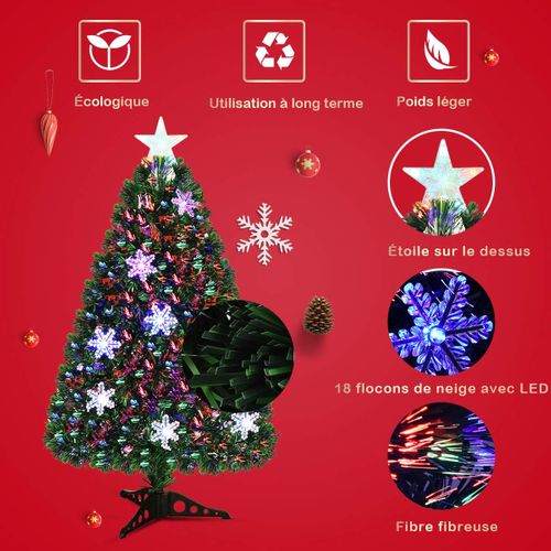 Sapin De Noël Arbre De Noël Artificiel Avec Lumières LED 120 Cm