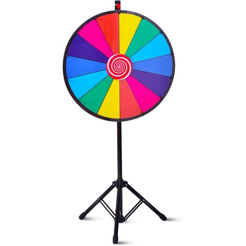 Roue De Prix De 60 Cm, Roue De La Fortune 24 Pouces Avec Trépied 14 Slot Roue De Loterie