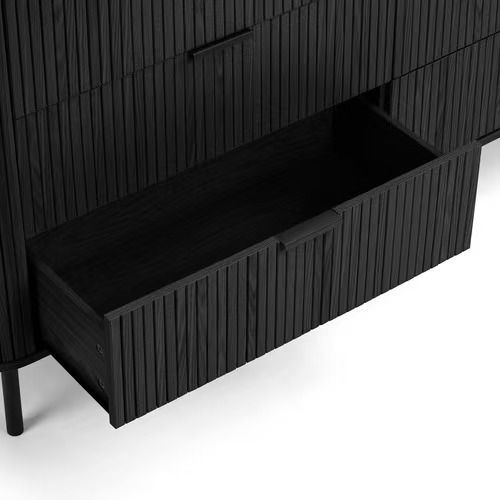 Commode 6 Tiroirs Callix Uh11114 Mdf Lattes Coloris noir