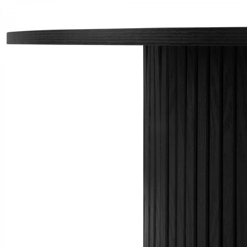 Table Basse Ronde 80 Cm Uh11103 Callix Mdf Lattes Noires