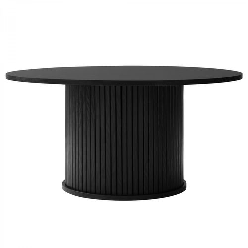 Table Basse Ronde 80 Cm Uh11103 Callix Mdf Lattes Noires