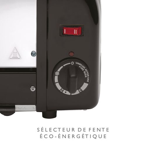 Grille-pain 2 Fentes 1200w Noir - 20250