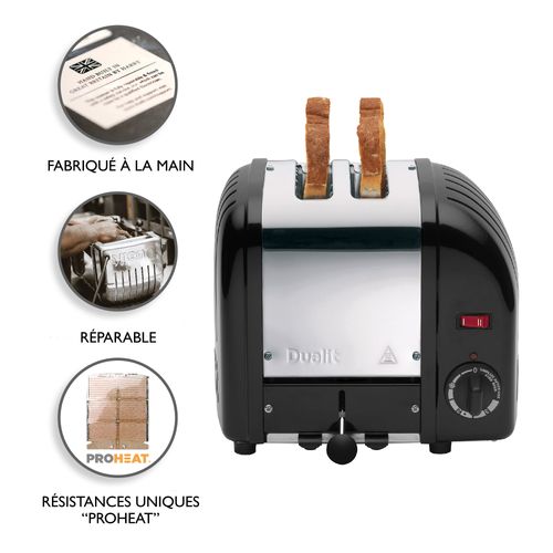 Grille-pain 2 Fentes 1200w Noir - 20250