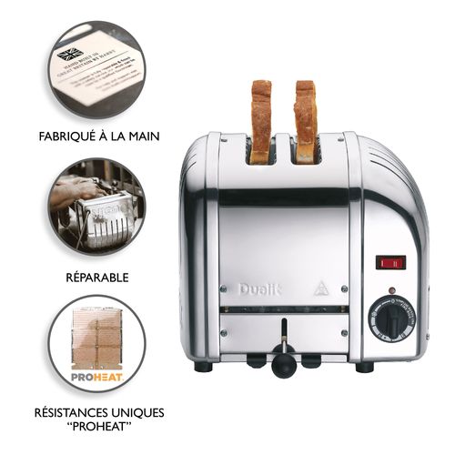 Grille-pain 2 Fentes 1200w Inox - 20258