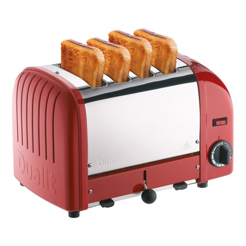 Grille-pains 4 Fentes 2200w Rouge - 40366