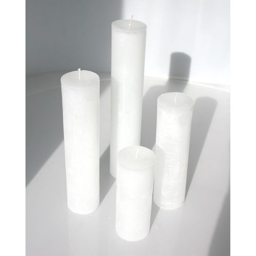 Bougie Blanche Diam 5,7 X 15 Cm