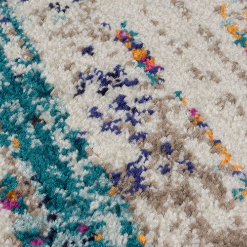 Tapis De Couloir Moderne Crimp En Polypropylène - Multicolore - 66x230 Cm