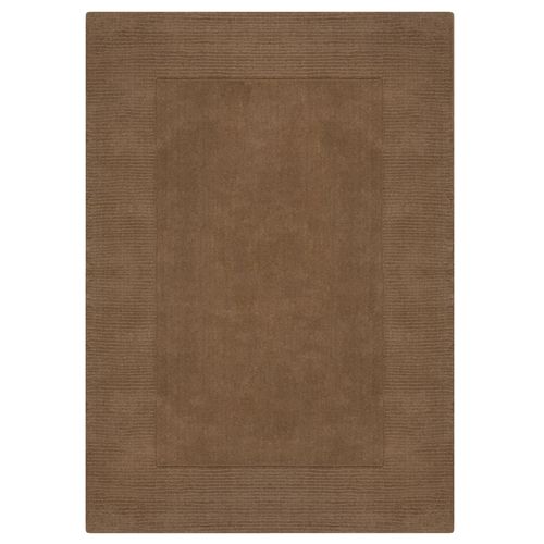 Tapis De Salon Uni En Laine Leone En Laine - Marron - 160x230 Cm