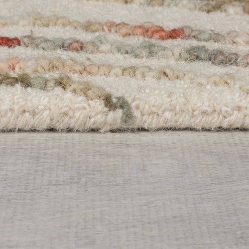 Tapis De Salon En Laine Whirl En Laine - Orange - 200x290 Cm