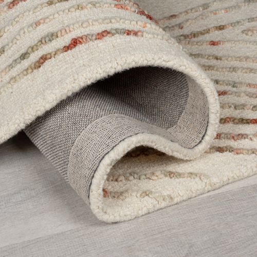 Tapis De Salon En Laine Whirl En Laine - Orange - 200x290 Cm