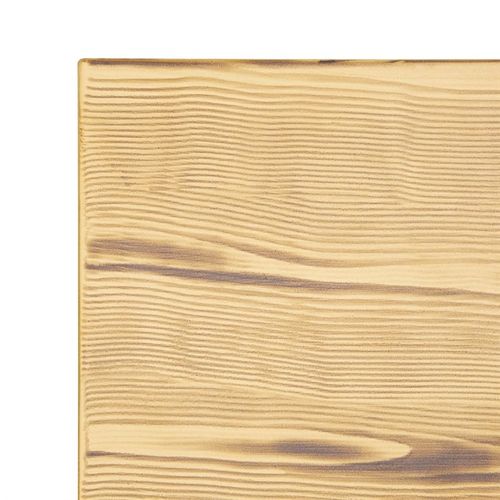 Table Plateau Aluminium Effet Bois Clair 120 X 76 X 75 Cm